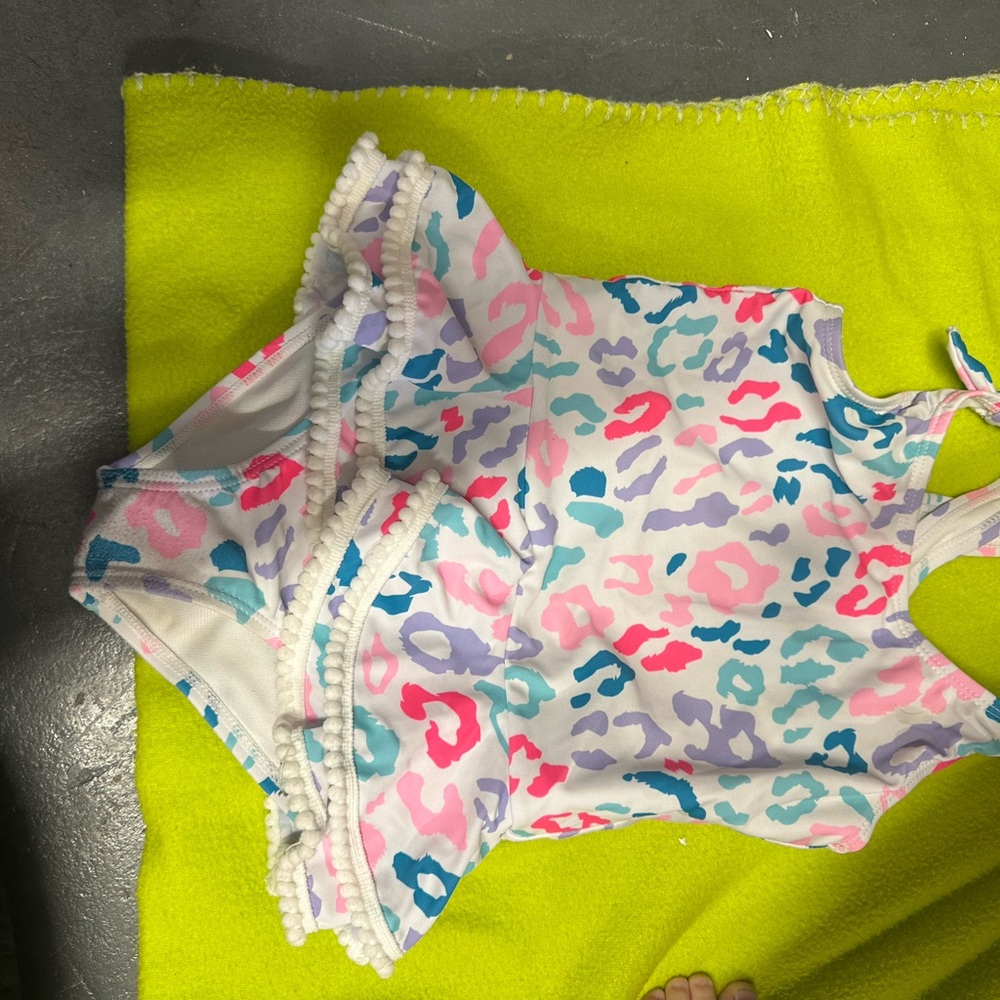 Colorful Leopard Print Swimsuit
